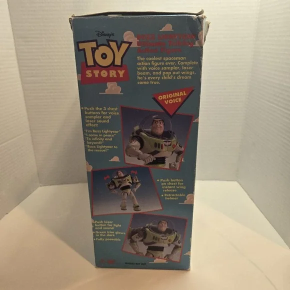 TOY STORY Ultimate Talking Action Figure BUZZ LIGHTYEAR 1995 First Edition W Box